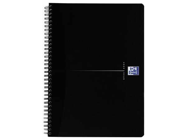 Notatbok OXFORD Smart Black A4 ruter A4 spiralisert slitesterk notatbok 